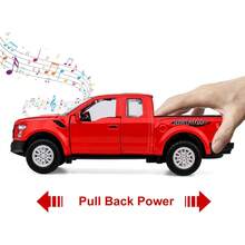 2026 Red F150 Diecast Pickup Truck Toy - Light Sound Pull Back Function| Top Choice Boys Ages 3-4--8 Year Old Kids' Birthday Party - Black - View 8