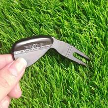 Golf Pitch Mark Tool, 1 Piece Creative Zinc Alloy Design, Durable Turf Repair Tool For Golf Enthusiasts, Perfect Gift For Golfers - Champagne - View 2
