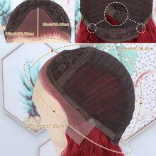 13X4 Free Part Blonde Loose Curly Synthetic Lace Front Wigs Pre Plucked Hairline Soft Long Deep Wave Wigs Glueless Blonde Loose Water Wave Wigs Soft Loose Curls Wig Heat Resistant HD Lace Front Wigs For Women Girls Party Daily Wear - 紅色 - 查看 10