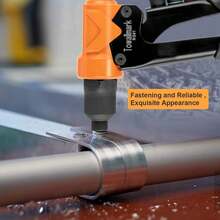 Rivet Gun, Pop Rivet Gun Kit With 200pcs Rivets, 4-In-1 Heavy Duty River Gun Tool/Rivet Gun Kit, 3/32 Inch, 1/8 Inch, 5/32 Inch, 3/16 Inch 4 Replaceable Nozzle For Metal, Plastic, Leather - Black - View 4