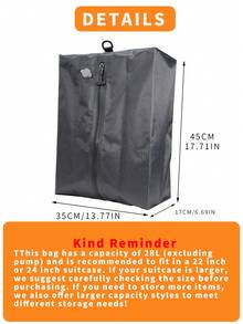 专业真空压缩袋，可重复使用，带单向阀，无需气泵，适用于衣物、行李、背包和随身行李，旅行真空密封袋，节省60%空间，是旅行和商务出行的理想之选。 - 彩色 - 查看 20