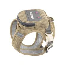 宠物猫狗牵引绳，带防逃脱可调节胸带和背带、反光安全绳和项圈套装，柔软透气网布材质