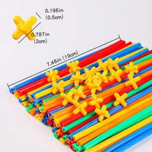 3-6 Years Old Kids Straw Building Blocks, Kindergarten Plug-In Educational Puzzle Toys, Intelligent Sticks For Boys And Girls To Build Houses - Multicolor - View 3