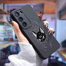 Funda de Teléfono de Gato Negro Misterioso, Adecuada para Samsung Galaxy S24 Ultra/S23+/S22/S21 Series, Resistente a Impactos, Antideslizante, Ligera, Diseño Nuevo y de Moda, Funda Protectora Suave de TPU de Alta Calidad. - Colores mixtos - Ver 3