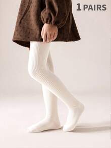 1/2 زوج جوارب حرارية مبطنة للأطفال/البنات، جوارب حرارية ناعمة ومريحة، مناسبة للارتداء اليومي في فصلي الخريف والشتاء، للعودة إلى المدرسة، السفر، العطلات، ألوان عشوائية