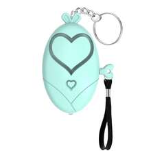 Alarma personal de 130DB, forma de corazón, alarma de seguridad personal con luces LED, alarma de emergencia segura y sonora para mujeres - Multicolor - Ver 8