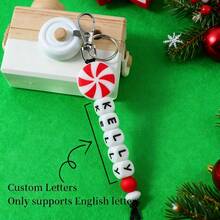 1 Móc khóa Giáng sinh Nhiều vật dụng Giáng sinh như Cây thông Noel Ông già Noel Hươu Người tuyết Hạt chữ cái tùy chỉnh Quà tặng/Trang trí Giáng sinh Quà tặng cho phụ nữ Quà tặng cho nam Phụ kiện điện thoại - Màu Khỏa thân - Xem 11