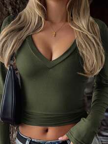 Blusa de punto de manga larga, ajustada y sexy para mujer - Edición Navidad