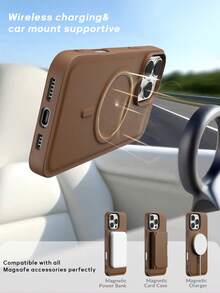 High-Quality PU Leather Phone Case Compatible With Iphone 16 Pro Max/17 Pro Max, Redmi 15C, 13, With Embossed Design, Mixed Materials, Suitable For 11/12 Pro Max/13 Pro Max/15 Pro Max, Fashionable Anti-Drop Phone Case, Suitable For Honor 400 Lite/400 Pro/Honor 400, Supports Wireless Charging, Fashionable Appearance, Full-Body Shock-Proof Protective Case, Suitable For Galaxy S25FE Edge/S25 Ultra/S24 Ultra/Galaxy A16/A17/A15. (S24 And S25 Are Randomly Shipped) - Brown - View 6