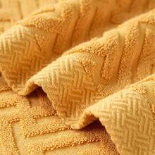 1pc Cotton Towel, Size 34*74cm, Soft Thick Quick-Dry, Unisex, Beige, Gray, Yellow Geometric Pattern - Multicolor - View 6