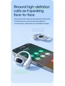 150种语言翻译，永久免费，双耳模式，实时录音，LED数字电量显示，OWS挂耳式无线耳机，内置电容式麦克风，深沉低音，Type-C充电盒，适用于音乐、游戏、健身等场景，兼容/Android/iPad/iOS，耳机，AIR - 彩色 - 查看 7