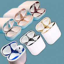 2个保护壳，金属贴纸，金属防尘盖贴纸/盒子，兼容 Pro 2、第一代、 3、 4、 Pro保护壳，Iyahong耳机保护套 - 彩色 - 查看 2