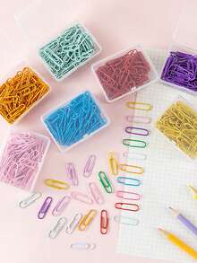 Macaron Color Paper Clips, Creative Curved Clips For Scrapbooking, Decorative Stationery Bookmarks, Colorful Metal Paper Clips, School & Office Supplies, Suitable For File Organization