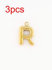 3pcs/Set Stainless Steel A-Z Letter Pendant, Suitable For DIY Jewelry Making, Handcraft, 18K Gold Plated, 26 Alphabet Letters, Initial Jewelry - 3 Letters - View 43