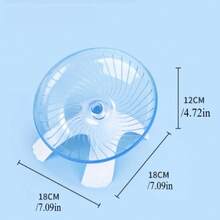 Rueda de ejercicio silenciosa para hámster - Diseño de platillo volador giratorio ultra silencioso para ratones, erizos, mascota pequeña segura y cómoda - Blanco - Ver 6