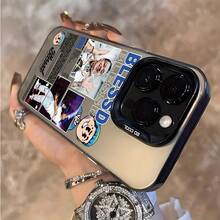 Funda de Teléfono con Diseño de Rapero Popular para 17 16e 16 15 14 13 12 11 Pro X XR XSMAX 8 Plus, Cubierta Anticaída con Parte Trasera Escarchada, Regalo, Funda para Smartphone,Diseño de Dibujos Animados,Accesorio de Teléfono a,Diseño Impreso con,Funda17 17promax - Negro - Ver 5