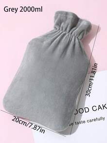 1 pieza Bolsa de agua caliente, reforzada a prueba de explosiones, calentador de manos para mujer, compresa caliente, calentador de estómago, calentador de pies, bolso de agua caliente de terciopelo de imitación de conejo - Multicolor - Ver 3