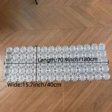 HXARTMIS 1PC, Exquisite European Style Lace Chrysanthemum Table Runner, Grey Polyester Table Dust Cover.Heat Resistant And Easy To Clean. Suitable For Home, Restaurant, Hotel And Coffee Shop. Ideal For Wedding & Party Decorations, Perfect For New Year, Birthday And Other Themed Festival Decorations. - Grey - View 13