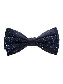 1pc Solid Color Polyester Men's Rhinestone Bow Tie, Essential For Banquet, Shiny Rhinestone Design High-End Suit Accessory - Multicolor - View 4