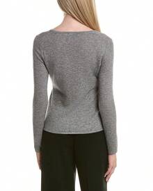 Bruno Magli Classic V-Neck Wool & Cashmere-Blend Sweater - Xám - Xem 3