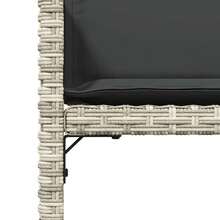 vidaXL 4 Stück Hellgraue Gartenstühle Mit Kissen, Poly Rattan - Grigio - Visualizzare 10