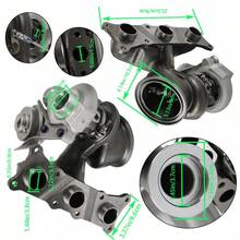 LABLT Twin Turbo Turbocharger For 2007-13 BMW E90 E92 E93 335i 335is 335xi 3.0L - 如圖 - 查看 6