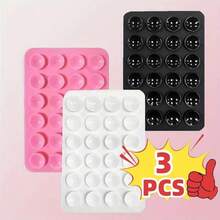 Set de 4 piezas/2 piezas Agarre de silicona para teléfono, adecuado para todos los modelos de teléfonos, soporte adhesivo para teléfono, manija adhesiva de teléfono con manos libres, soporte de agarre de teléfono para selfie y video compatible con iPhone, teléfonos Android, regalo para cumpleaños, familia, amigos, soporte para teléfono, accesorios para teléfono