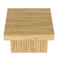Elegant Wooden Coffee Table With Particleboard Top And MDF Base – Modern Design, Sturdy And Versatile, Ideal For Living Room, Dining Room And Office – 79 X 79 X 46 Cm - Wood Color - View 7