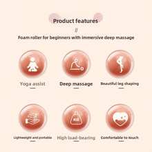 1 Pc Deep Tissue Massage Roller - High-Density Foam Roller, For Muscle Relief, High-Quality Foam Muscle Roller - High-Density Massage Stick, For Yoga And Gym - Multicolor - View 5