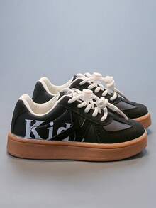 Zapatillas casuales de cuero de moda para niños, con suela blanda y versátiles, adecuadas para niñas y niños, aptas para primavera y otoño