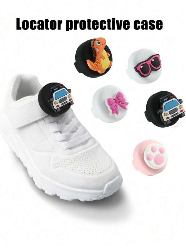 قطعة واحدة غطاء حماية كرتوني متوافق مع جهاز التتبع ضد الفقدان AirTag من أبل، مناسب للحيوانات الأليفة وربطة الأحذية وجهاز AirTag