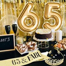 65th Birthday Decorations For Women,  65th Birthday Gits For Her Birthday Decorations Set- It's My Birthday Crown And Sash With 65 & Fabulous, Happy 65th Birthday Tiara Birthday Party{Inchcolorinch:Inch65thinch} - 第65屆 - 查看 7