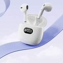 Enc 防噪音入耳式耳机，具有 Hifi 立体声和 LED 显示屏，入耳式检测和 3D 指纹触控，扬声器和游戏模式，低延迟和功耗，长电池寿命，防水防汗，适用于各种设备，美观的无线耳机，礼物，节日礼物 - 白色 - 查看 6