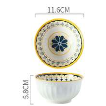 [Juegos de Tazones de Cerámica de Alta Calidad (4 y 6 Piezas)]Caja de Regalo de Vajilla Estilo Retro Japonés | Tazones con Diseño Mixto Creativo | Apto para Microondas | Ideal para Arroz, Sopa, Fideos y Ensaladas | Regalo Perfecto | Imprescindible para la Cocina y el Comedor | Diseño Geométrico Floral Azul, Amarillo y Blanco | Caja de Cartón con Asa | Regalo Recomendado para Bodas, Inauguraciones, Cumpleaños y Días Festivos | Ideal para Reuniones Familiares, Parejas y Residencias Estudiantiles | Horneado a Alta Temperatura para Mayor Durabilidad | Fácil de Limpiar y Resistente al Color | Juego de Vajilla de Cerámica Multifuncional