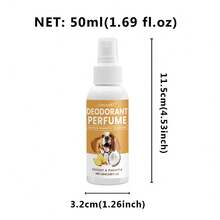 ORIMINOPET 宠物香水 - 持久留香，天然除臭剂，适用于犬猫 - 椰子菠萝香型 - 圣诞宠物礼物 (1.69 液体盎司/50毫升) - 橘色 - 查看 5