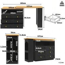 Bar Tables - Black + MDF - View 4