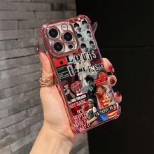 Funda para teléfono diseñpara el cantante Louis, compatible con los modelos de 17, 16E, 16, 15, 14, 13, 12, 11,, Pro,,, X, XS, SE, 8 y Plus, con una cubierta trasera suave transparente que ofrece protección anti-caídas17 17promax - Rosa - Ver 4