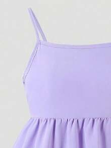 2pcs Toddler Girls' Butterfly Print Camisole Dress Set - Multicolor - View 3