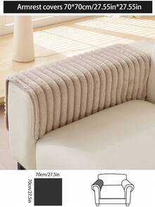 1 件厚毛绒沙发垫套，防滑沙发套，防尘可洗沙发套，卧室、办公室、客厅、宠物友好型家具保护套，适合 L 形组合式 1/2/3/4 座沙发，秋冬季 - 卡其色 - 查看 15