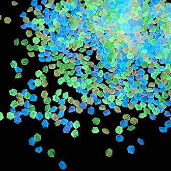 25g/Pack Glow-In-The-Dark Gravel Fluorescent Luminous Plastic Stones For Garden Aquarium Landscaping Vase Filler Decorations