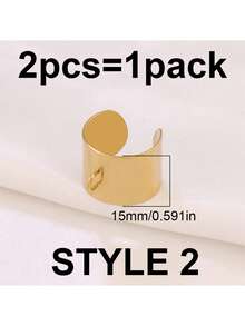 2Pcs/Lot 8mm 10mm 15mm Stainless Steel U Shape Blank Rings With Jump Ring Adjustable Open Rings Setting Base For Jewelry Making Accessories - Ring Base - View 20