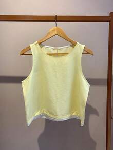 Women's Tank Top Casual Basic - 黃色 - 查看 3