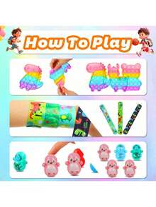 260pcs Party Favors, Christmas Fidget Toys Set, Box Toys For Classroom Carnival Prize Rewards, Goodie Bag Stuffers Birthday Gifts Fidget Toy Bulk For Boys And Girls - Màu be - Xem 5