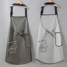 Transparent Cartoon TPU Thickened Apron, Waterproof And Oil-Proof, Suitable For Household, Kitchen, Catering, Cooking, Work Wear - White - View 6