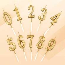 30th Birthday Candles, Champagne Gold NFUmberss 30 Candle For Cake, Happy Birthday Cake Topper Decoration For Birthday Anniversary Celebration Party Supplies{Inchcolor_nameinch:InchChampagnegoldinch} - 香檳金 - 查看 9