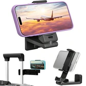 1pc Black/Pink/Green Foldable Telescopic Phone Stand, 360° Rotating Multi-Purpose Non-Slip Pad Desktop Holder, Live Streaming Travel Phone Mount, 360° Rotating Phone Holder, Selfie Stick, Luggage Rack Universal Live Streaming Stand Compatible With IPhone, Android Phone, Gift For Birthday, Family, Friends, For Summer Bathroom Kitchen Gifts Birthday Phone Accessories Strong Load-Bearing