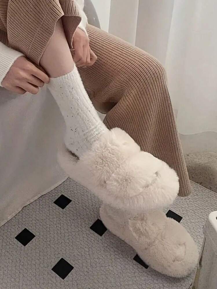 3 pary/5 par/8 par jesienno-zimowych, grubych, pluszowych skarpetek dla kobiet, modne, ciepłe, sztuczne futro, uniwersalne, puszyste skarpetki, miękkie i wygodne [Zamówienie hurtowe bez koszulki] - Wielokolorowe - Zobacz 6