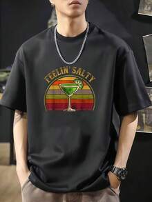 Camiseta Margarita Sentirse Salada para Mujer Mexicana Divertida C Camiseta de manga corta de algodón de 220 g, impresión por una cara - Negro - Ver 7