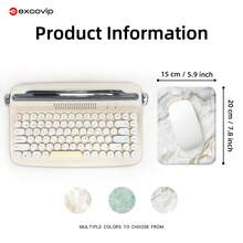 excovip 20x15cm Small Mouse Pad, Non-Slip Backing, Smooth Surface, Easy To Carry, Marble Pattern, Multiple Colors Available