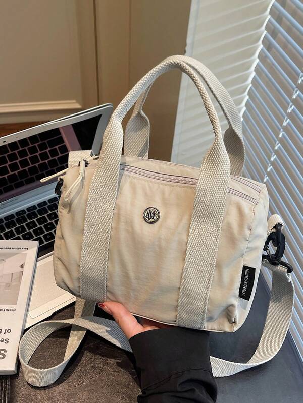 حقيبة يد بسيطة ذات لون أحادي عصرية، حقيبة كتف متعددة الأقسام ذات موضة جديدة، حقيبة عبر الجسم شخصية أنيقة